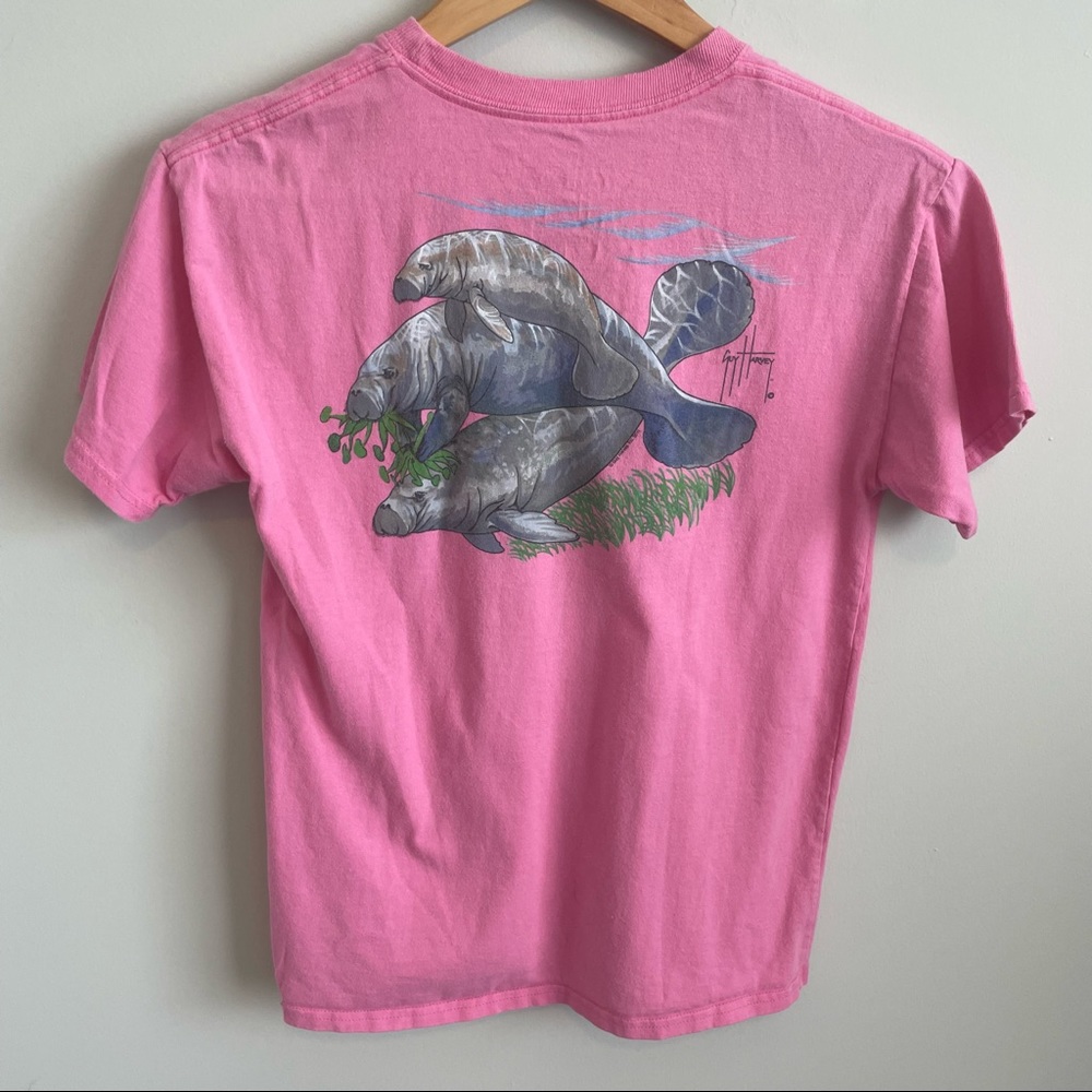 Guy Harvey | Pink Manatee Shirt Kids Large